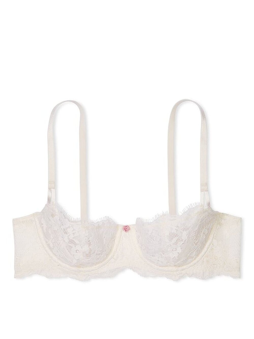New! Victoria’s Secret Coconut White Wicked Lace Balconette Bra 32D 34681
